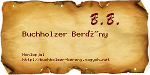Buchholzer Berény névjegykártya